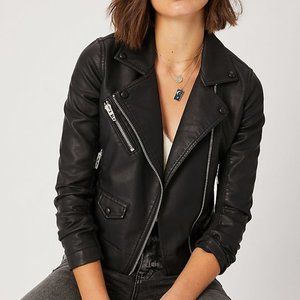 Anthropologie Blank NYC Misty Faux Moto Jacket